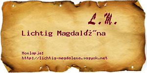 Lichtig Magdaléna névjegykártya
